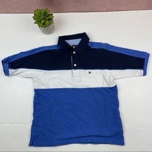 Tommy Hilfiger Blue White Short Sleeve Polo Shirt